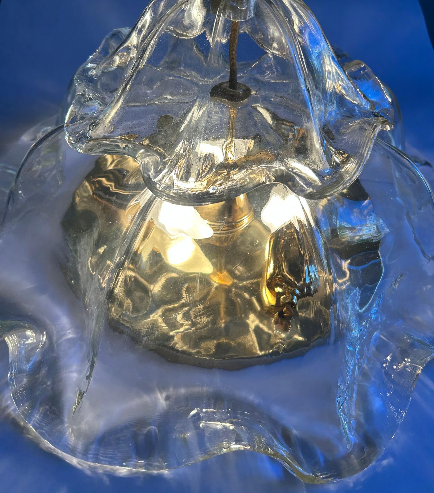 North Pole Star, Transparent La Murrina Flush Light With Gold Inclusions, 1990 photo vinterior
