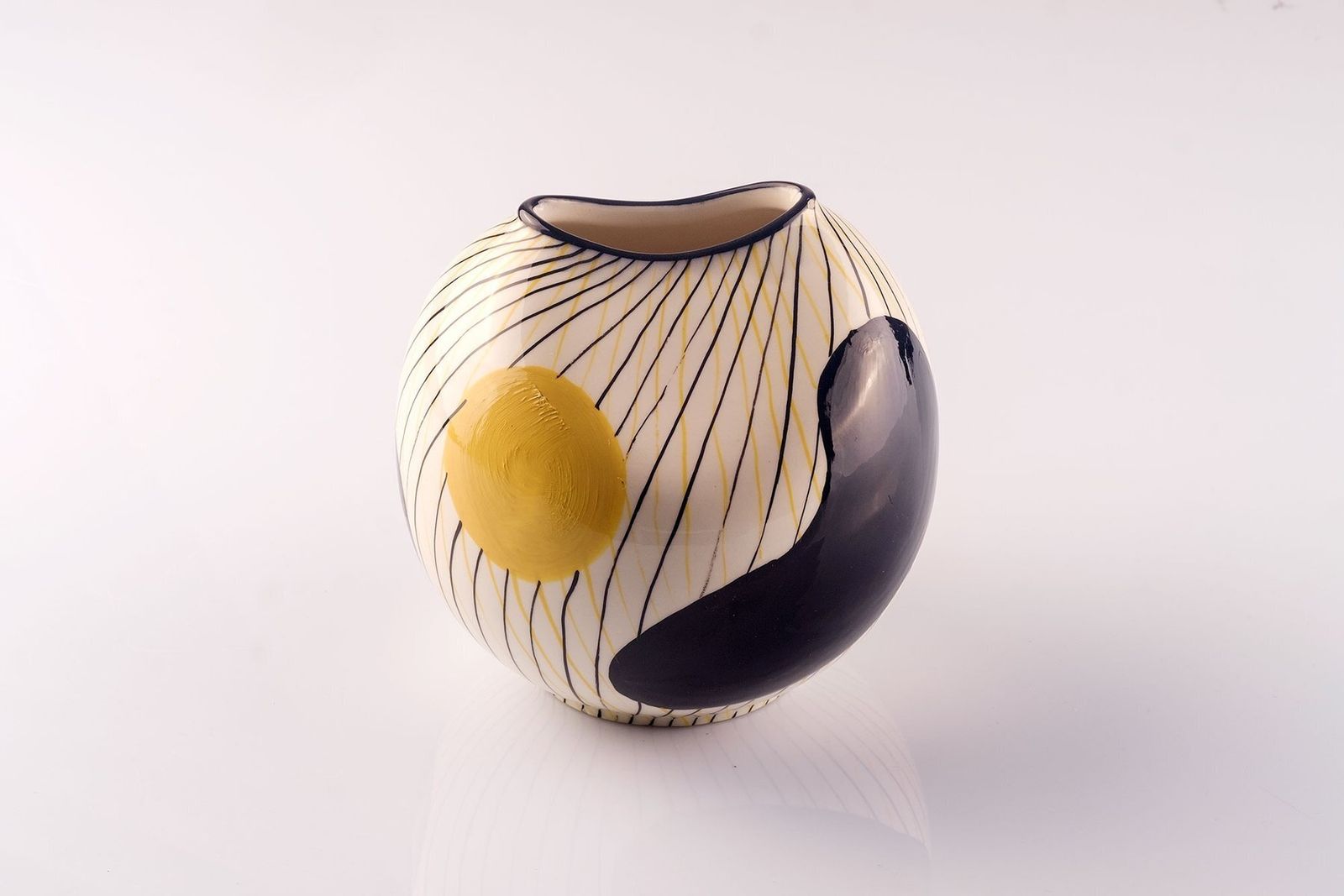 Sculptural Ceramic Vase Hawaii By Elfi Stadler For Schramberg, Germany photo for sale