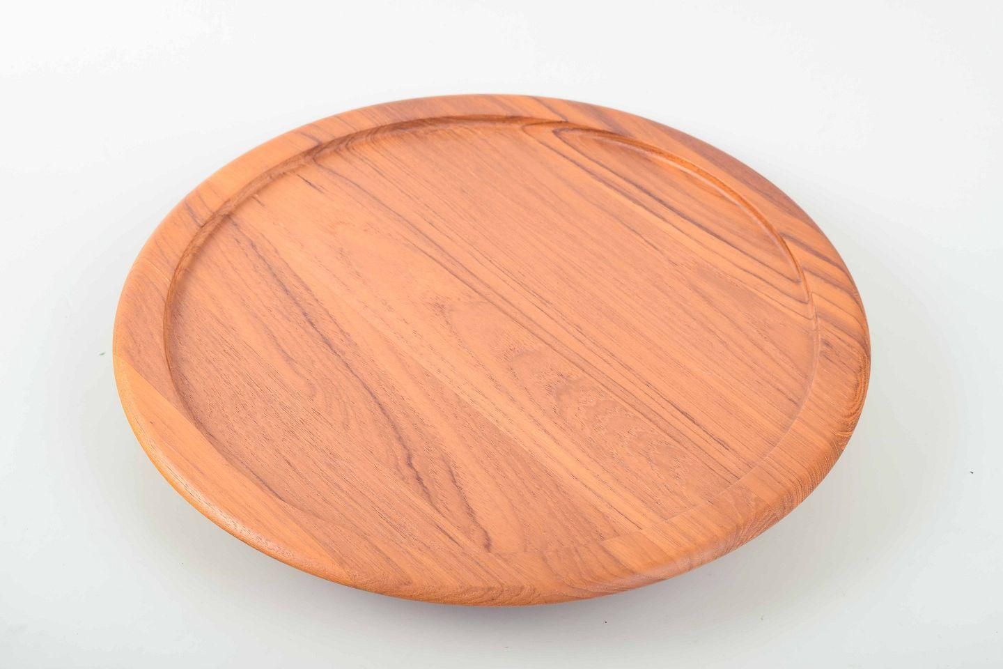 Digsmed, Denmark. Cabaret Tray In Teak With Eight Hand Blown Glass Dishes. photo Home Decor