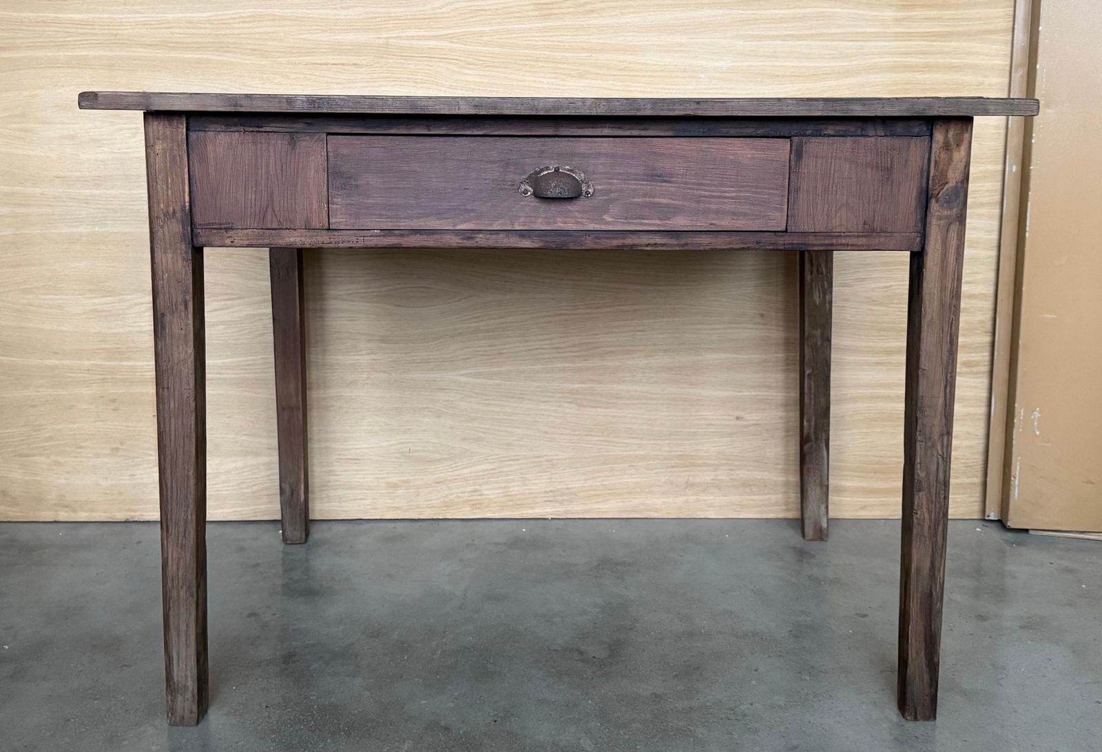 Table d'appoint baroque espagnole en noyer foncé avec tiroir, restaurée photo furniture
