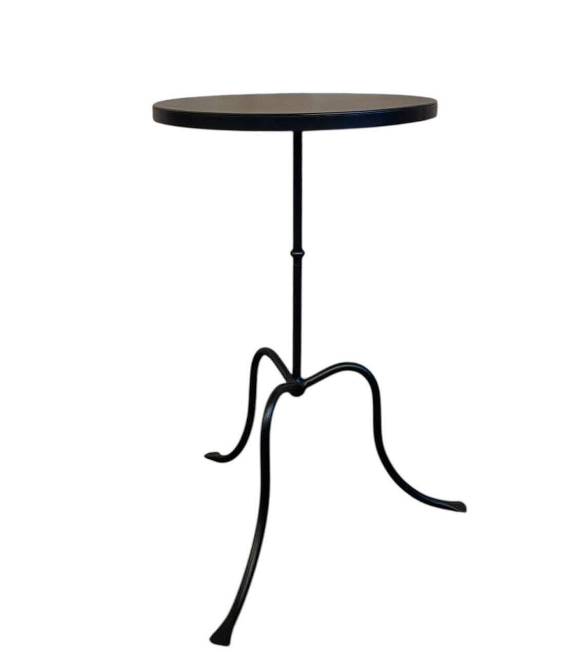 New French Cast Iron Black Bistro Table With Iron Top photo vintage