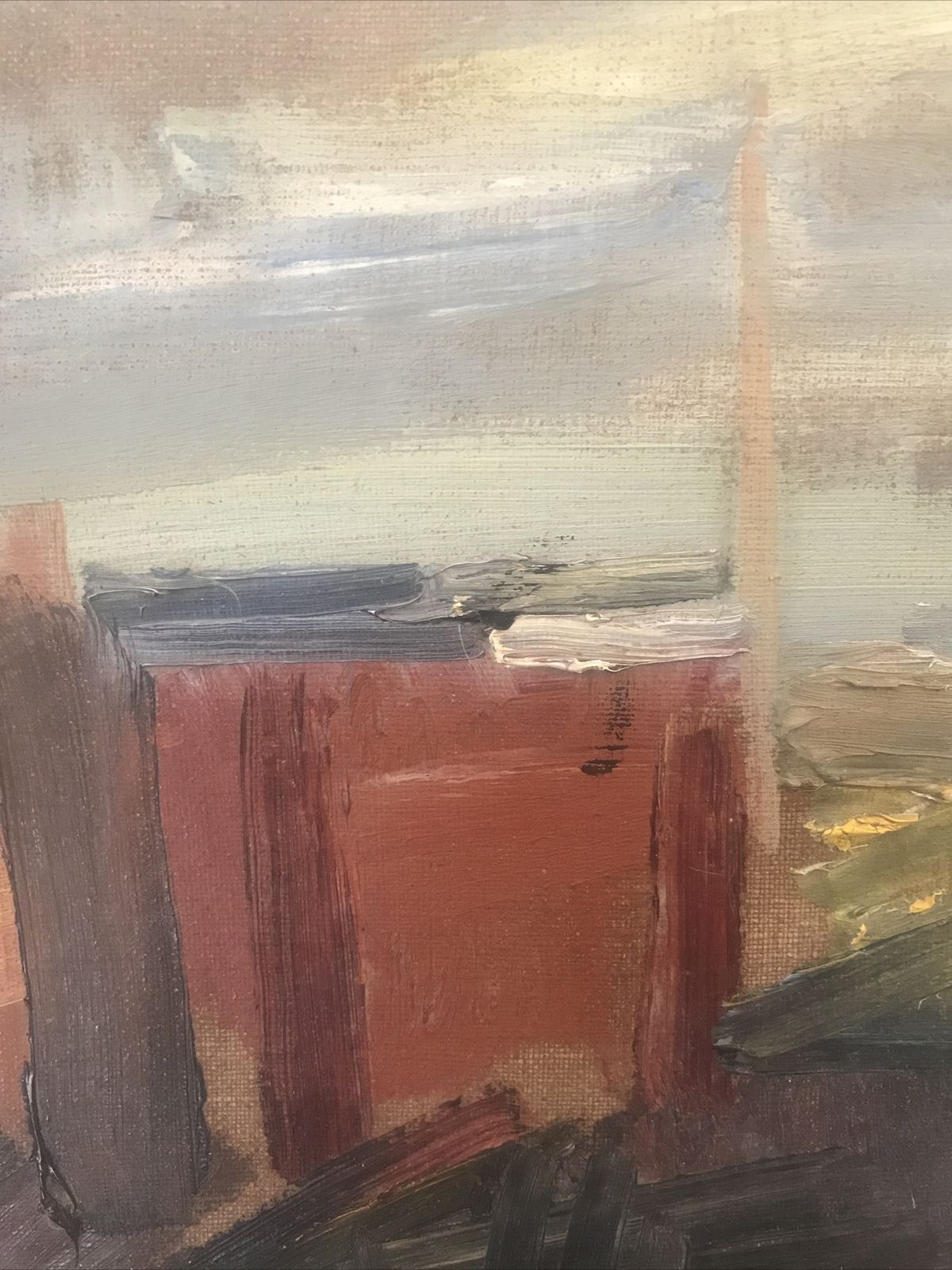 C.S Werner Danish Oil Painting Canvas Post Impressionist/Expressionist Mid C20 photo vinterior