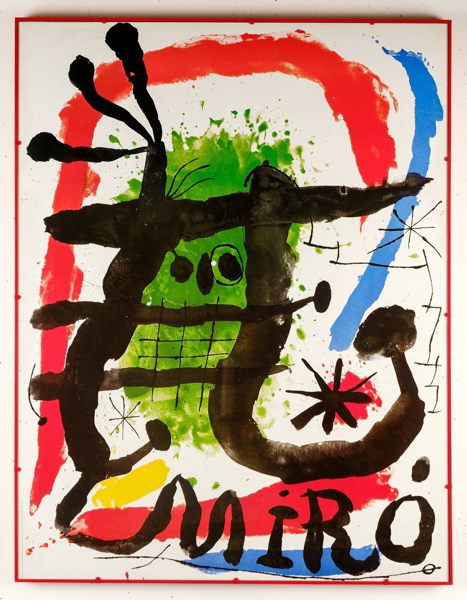 Joan Miro, Abstract Composition, 1985, Lithograph, Framed