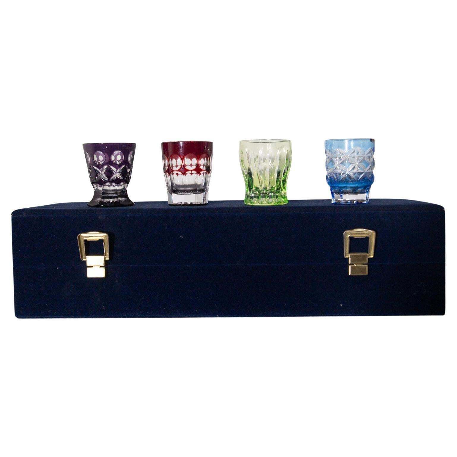 Imperial Faberge Crystal Vodka Nazdrovia Shot Glasses