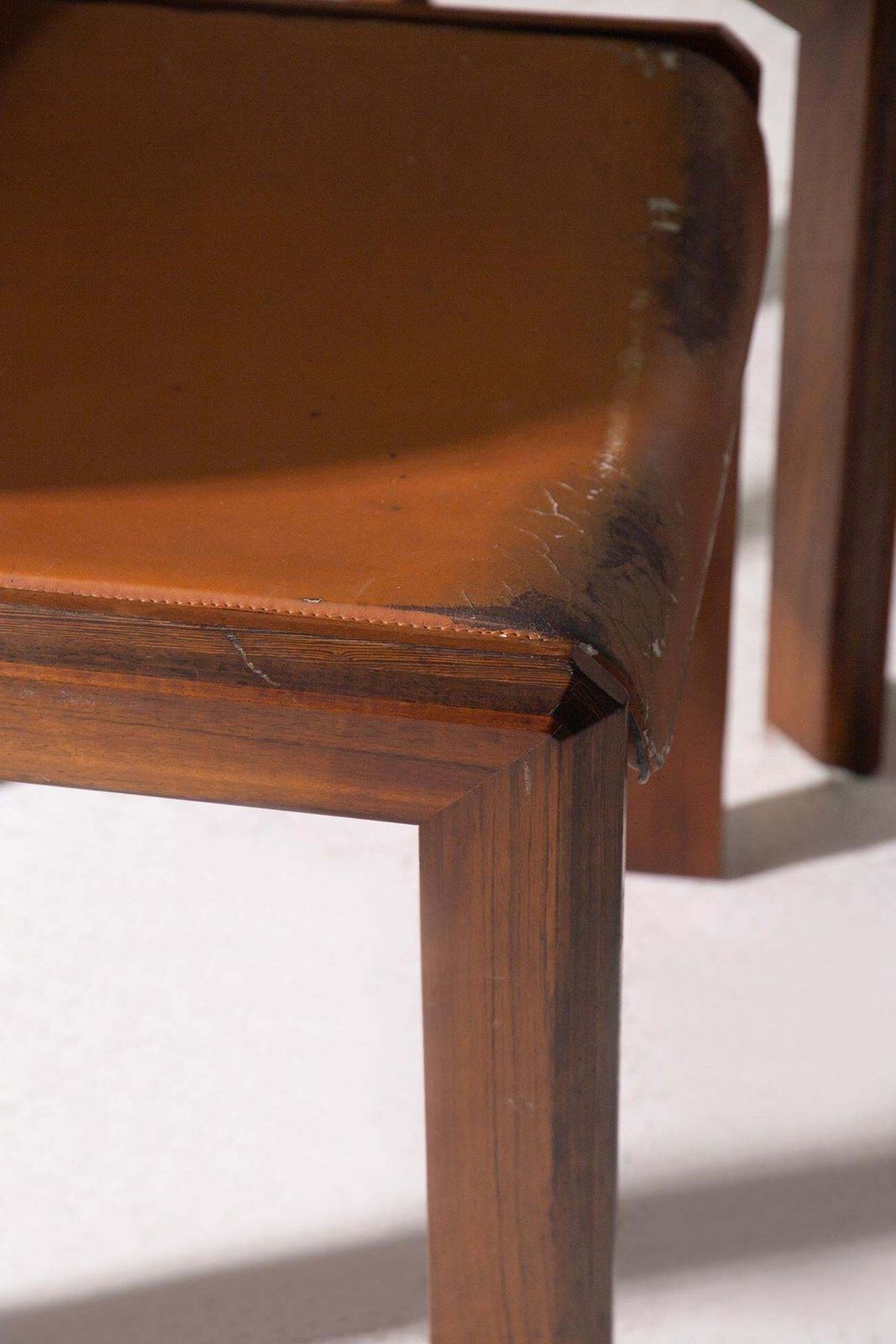 Rare Chairs By Luciano Frigerio, Paganini Model From Frigerio Desio In Leather photo vinterior