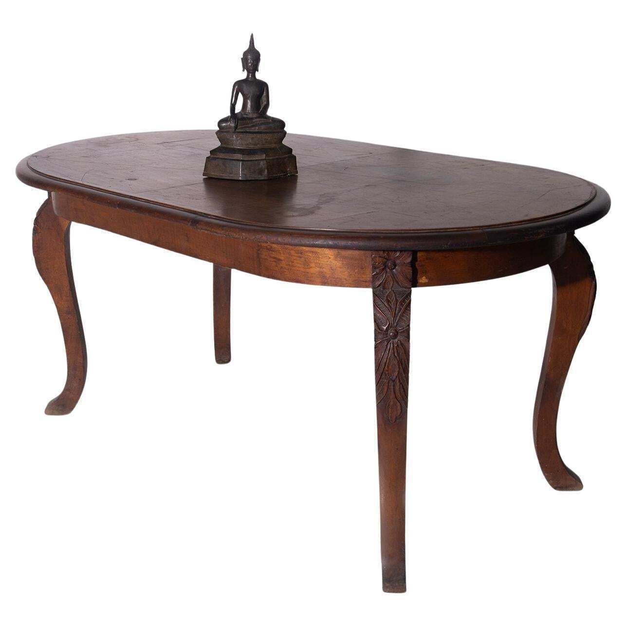 French Louis XV Style Coffee Table Sculptural Floral Carving, Decorative Furnitu