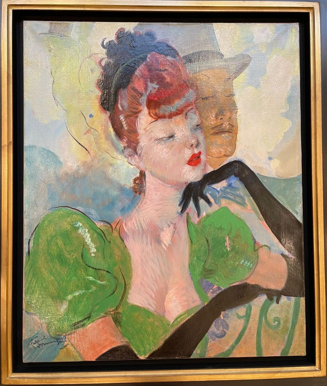 Jean Gabriel Domergueblack Gloves, Jean Gabriel Domergue (1889 1962)circa 1950's photo furniture
