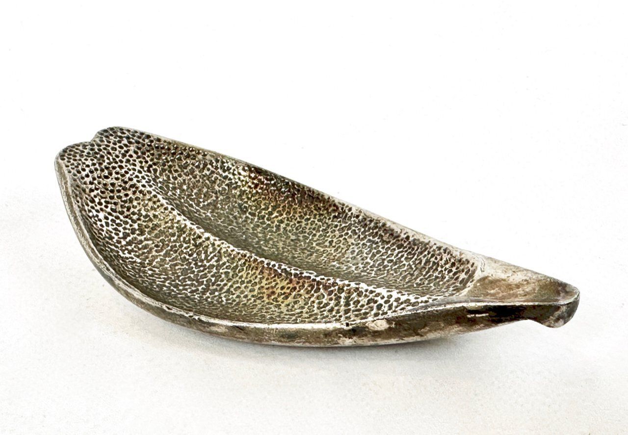 Mid Century Modern Silver Plated Card Ashtrays, 1950s, Set Of 6 photo for sale