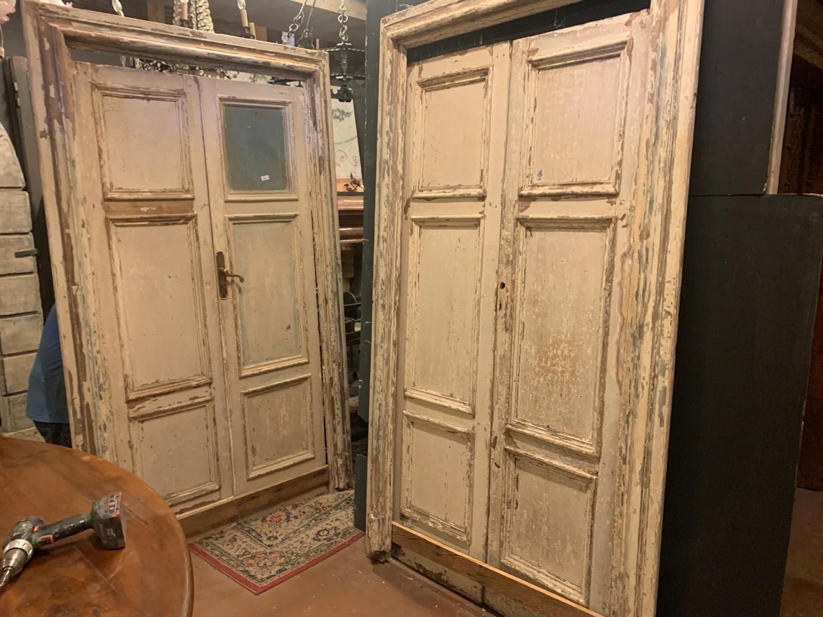 Set Of No.4 Interior Lacquered And Framed Doors, Italy photo for sale