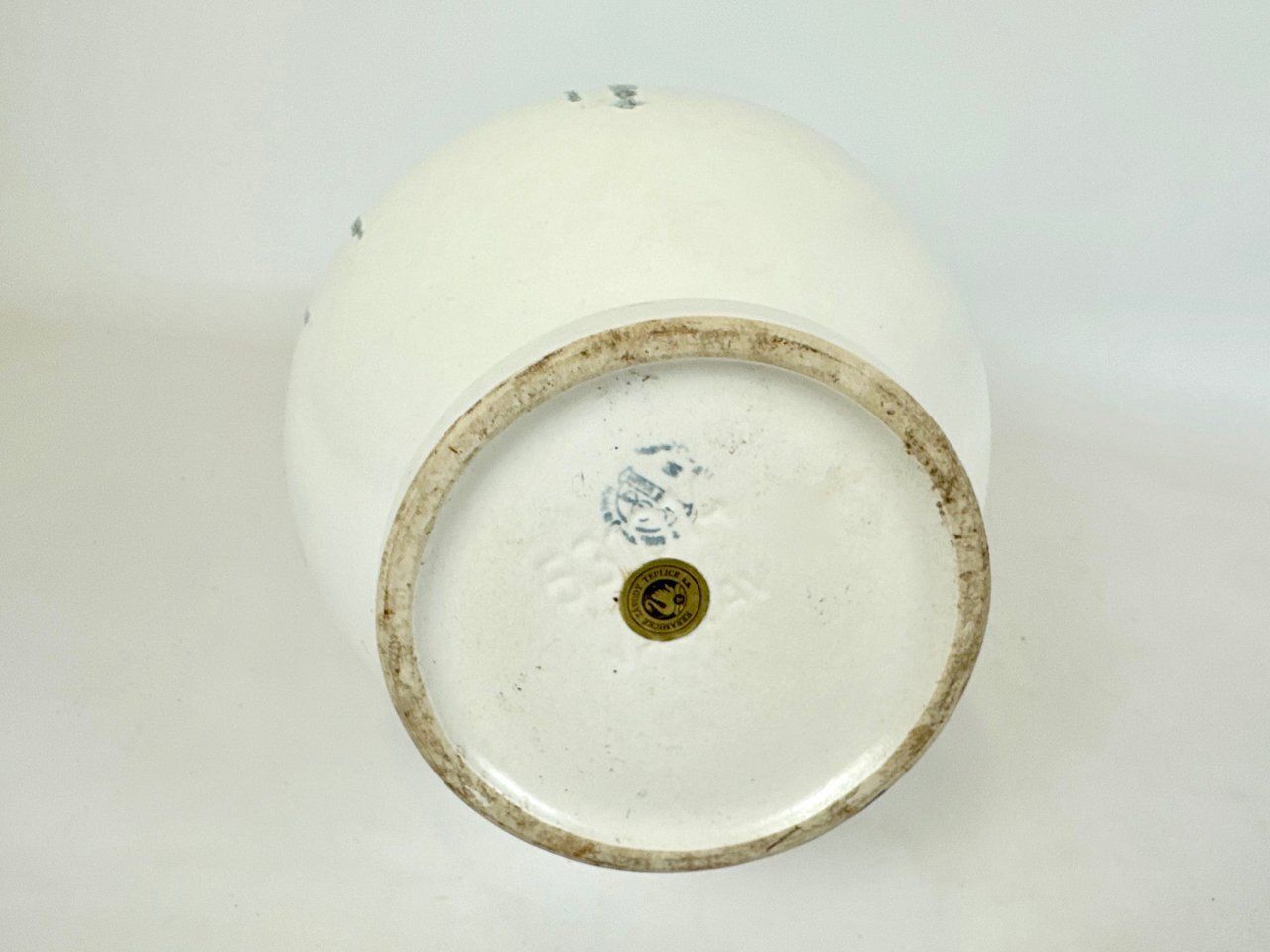 Mid Century Modern Fat Lava Vase From Teplice Ceramic Workshops, 1960s photo vinterior