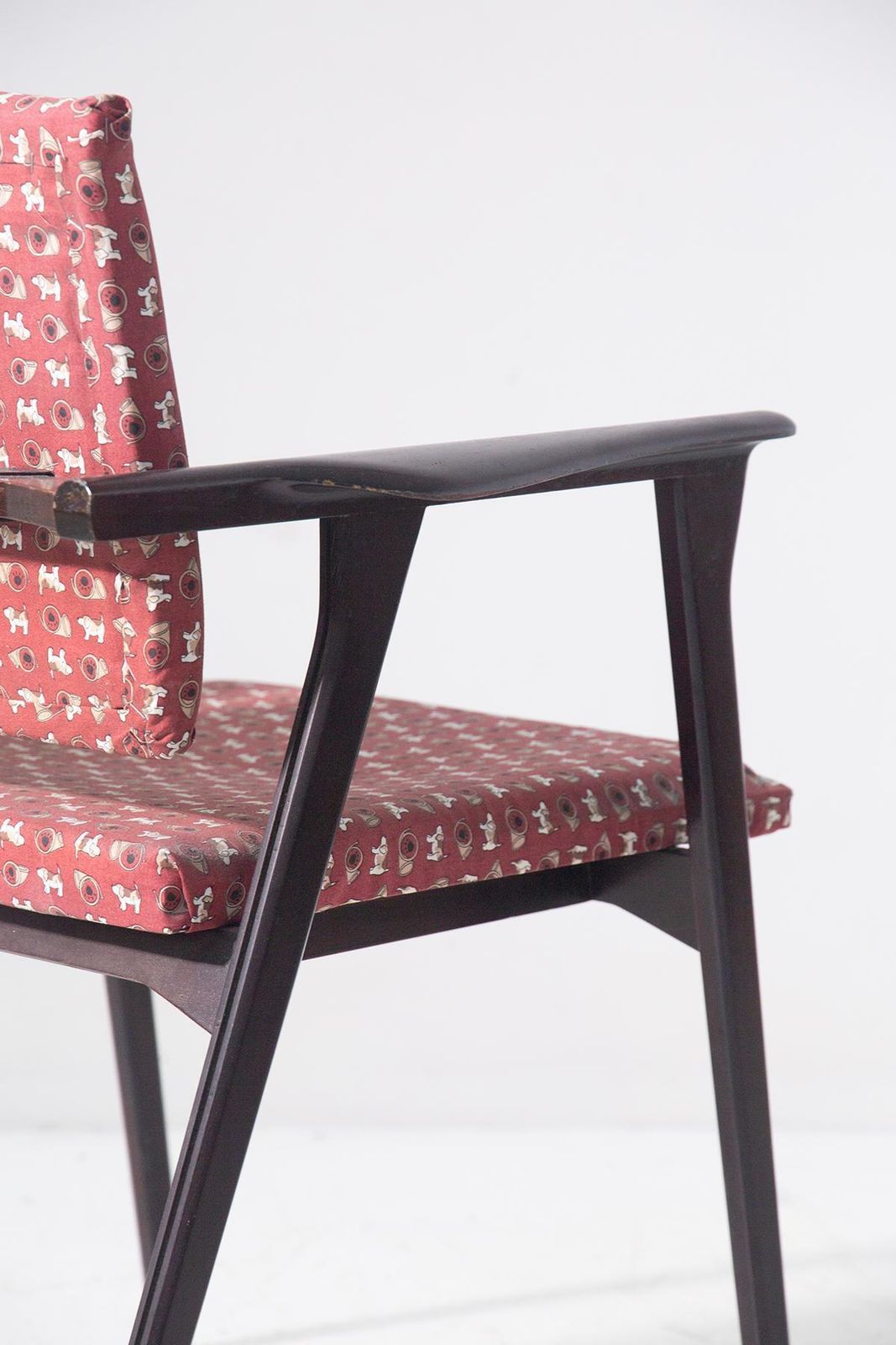 photo for sale Pair Of Italian Armchairs In The Style Of Franco Albini For Poggi