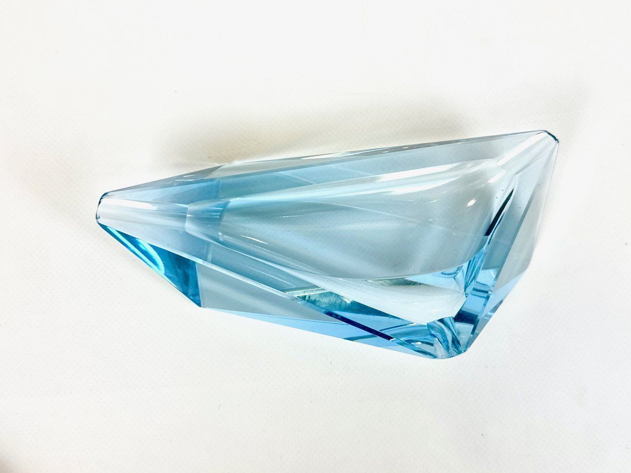 Art Deco Blue Glass Ashtray By Moser, 1930s photo 282.0