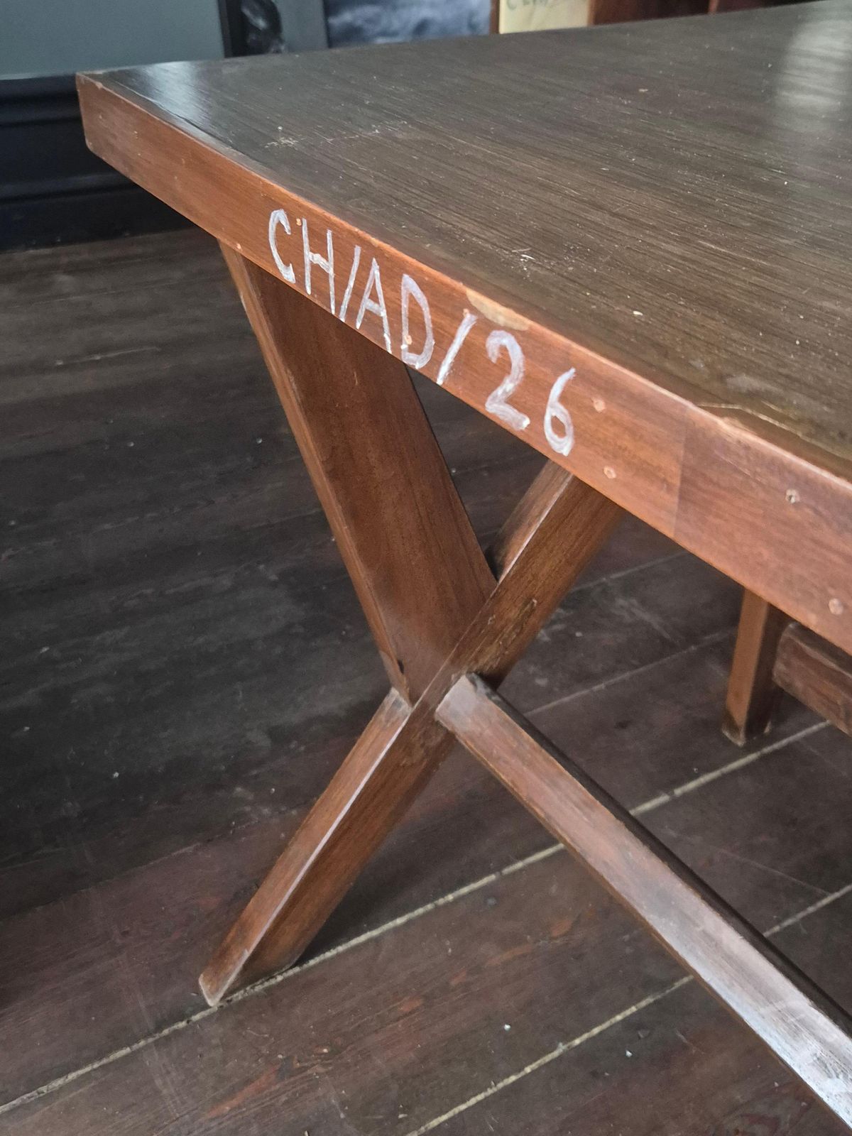 Large Console Model Tat 13 Da With "Y" Type Base By Pierre Jeanneret, Midcentury photo Furniture