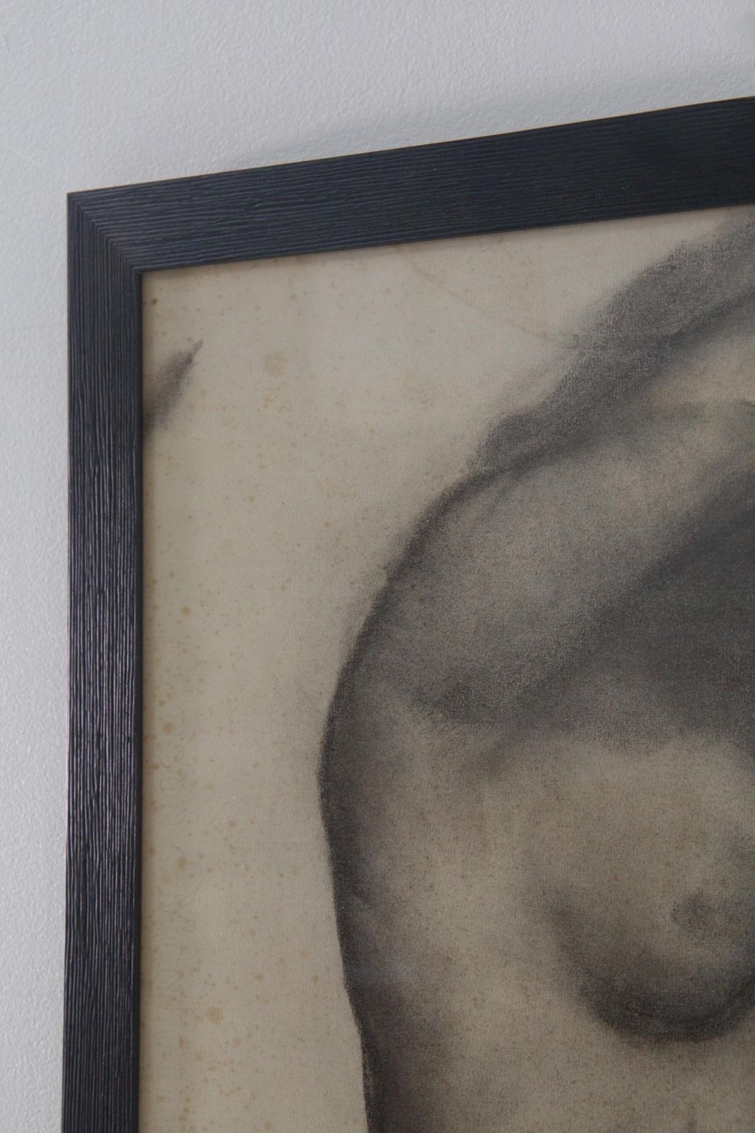 Study Of A Female Nude, Italian Futurist Charcoal Drawing photo furniture