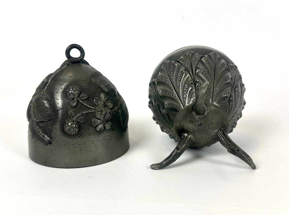 Art Nouveau French Tin Egg Box By Albert Chezal For Etains Dart, 1900s photo buy