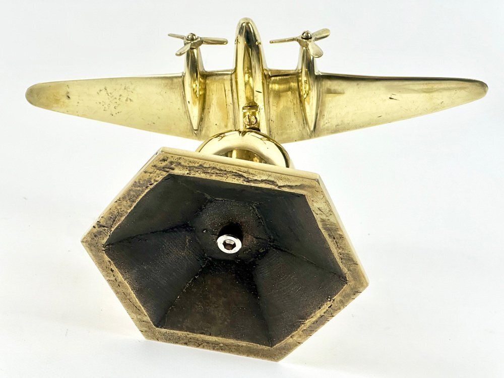 photo buy Brass Mosquito Desk Plane Model From De Havilland, 1940s