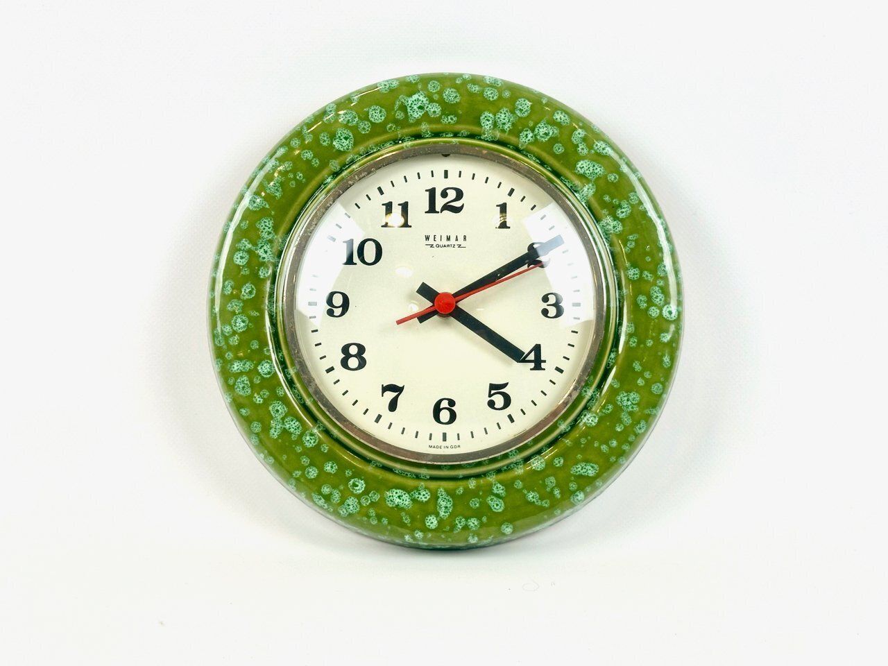 Ceramic Kitchen Wall Clock From Weimar, 1960s