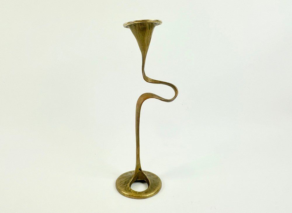 Mid Century Bronze Amadeus Series Candleholder Attributed To Kurt Jesch For Fratelli Tonini, 1950s