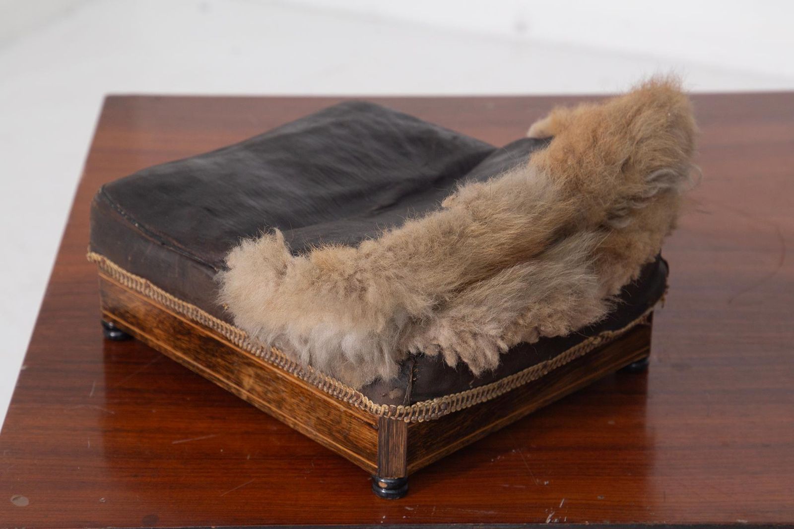 Antique Italian Sheepskin Foot Warmer photo for sale