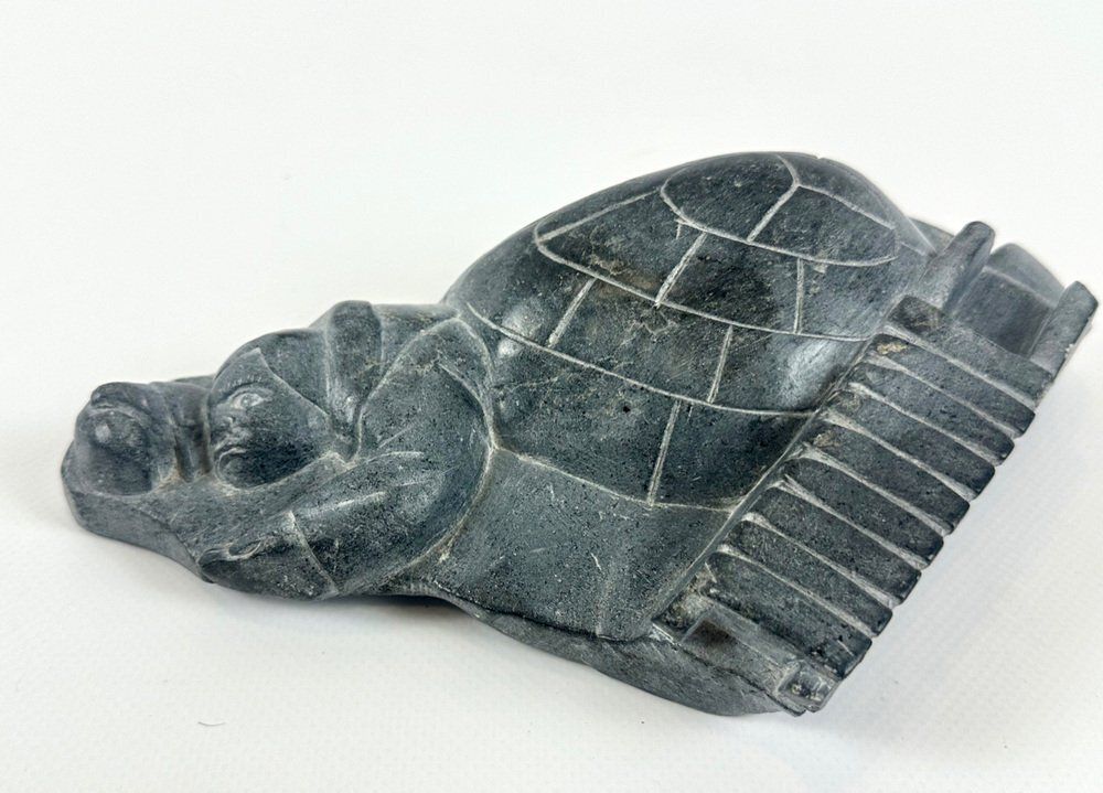 Canadian Inuit Woman Sculpture By Ann Markossie For Eskimo Art, 1970s