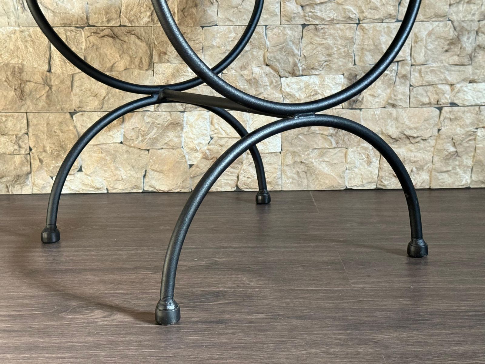photo buy New Pair Of Chairs In Wrought Iron With Silinog Fabric By Etro In Back And Seat