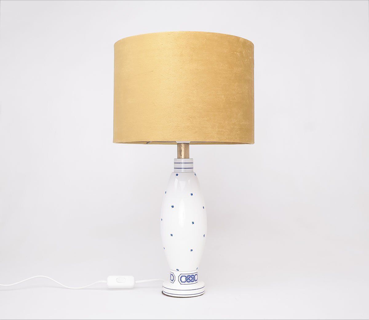 Vintage Porcelain Table Lamps By Le Dauphin, 1970s, Set Of 2 photo for sale