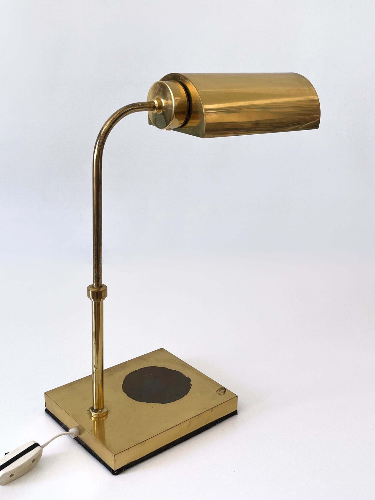 Adjustable Mid Century Modern Brass Table Lamp Or Desk Light Sweden 1960s photo for sale