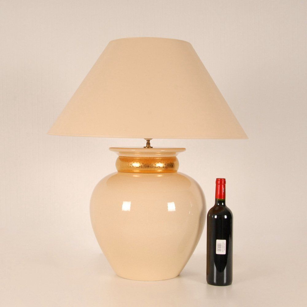 Mid Century Ceramic Vase Table Lamps In The Style Of Robert Kostka Longwy, 1970s, Set Of 2 photo vintage