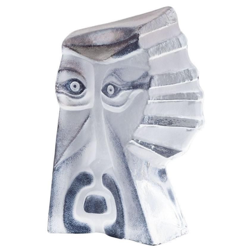 Mats Jonasson For Målerås, Sweden. Crystal Sculpture. The Masqot Shama Series