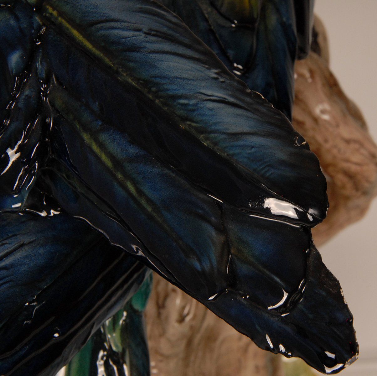 Italian Art Deco Porcelain Macaw Or Parrot In The Style Of Cacciapuoti For Capodimonte, Early 20th Century photo 6837.0