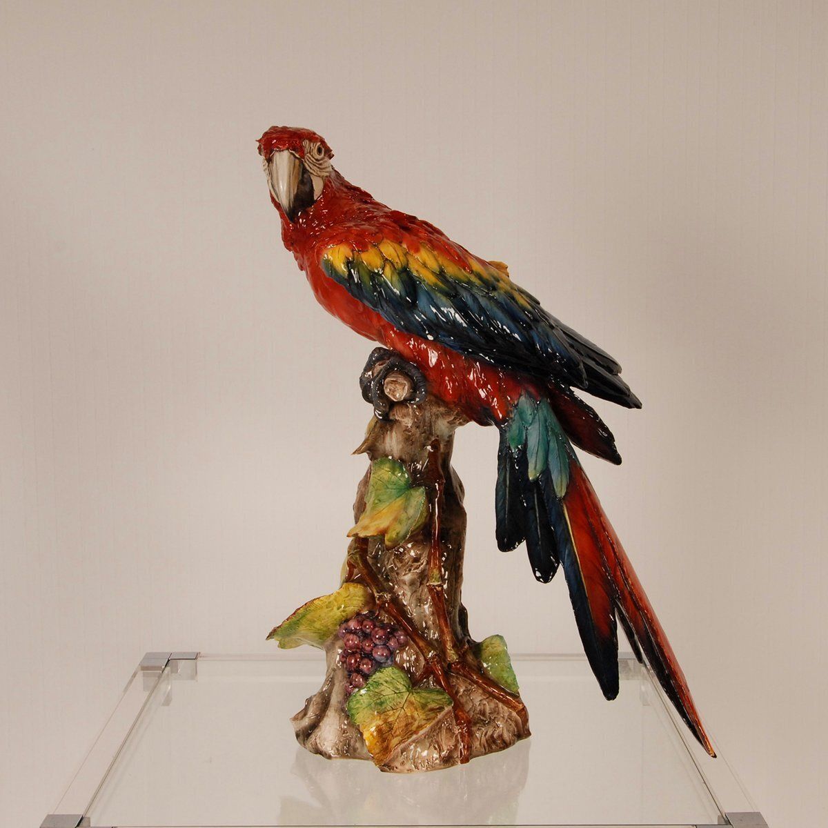 photo for sale Italian Art Deco Porcelain Macaw Or Parrot In The Style Of Cacciapuoti For Capodimonte, Early 20th Century