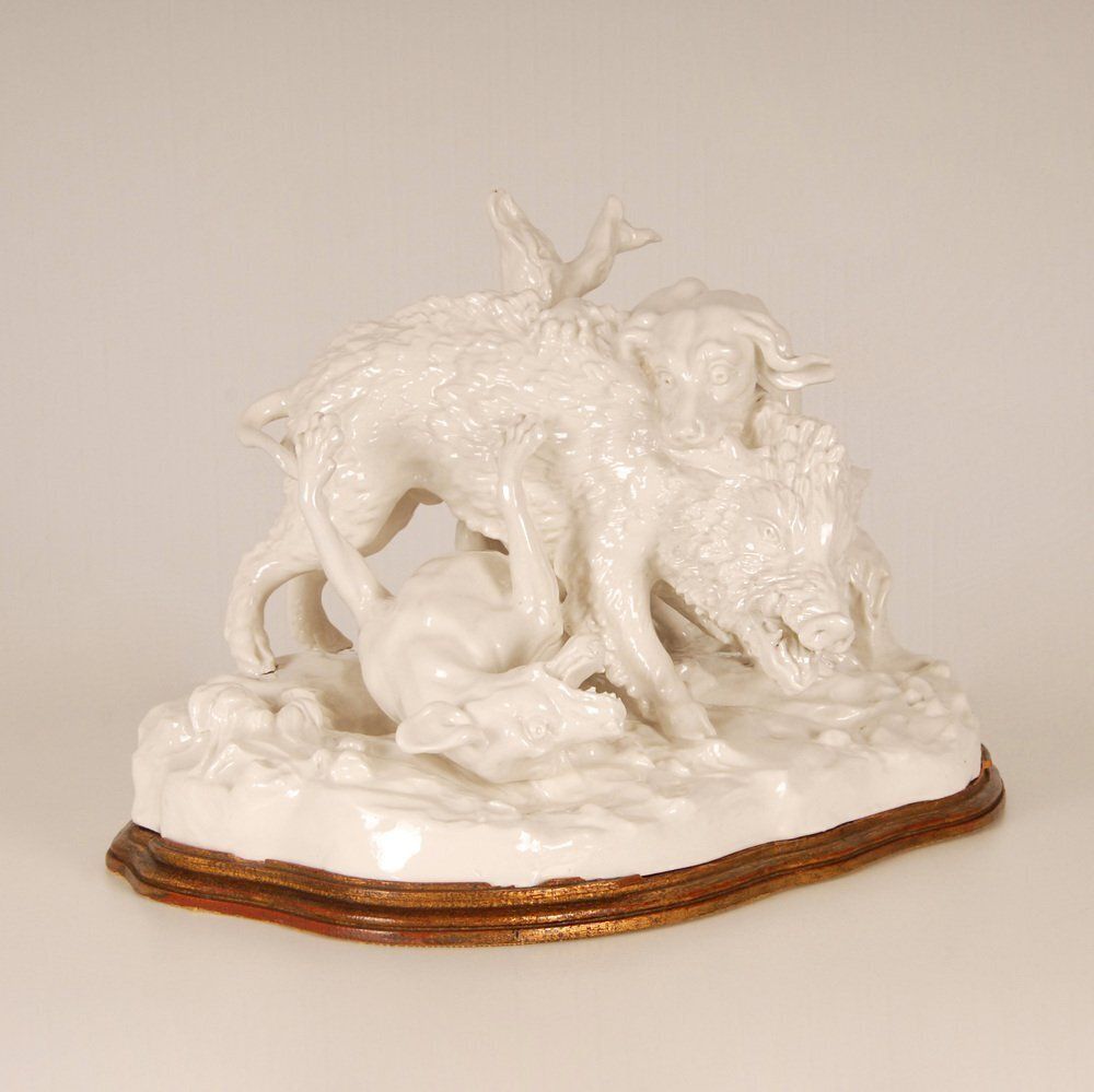 Antique Porcelain Hunting Scene, 19th Century photo 4320.0