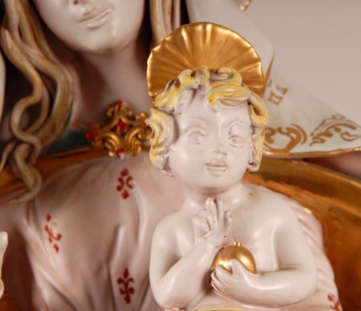 Mid Century Italian Madonna & Child Sculpture By Eugenio Pattarino, 1960s photo Art