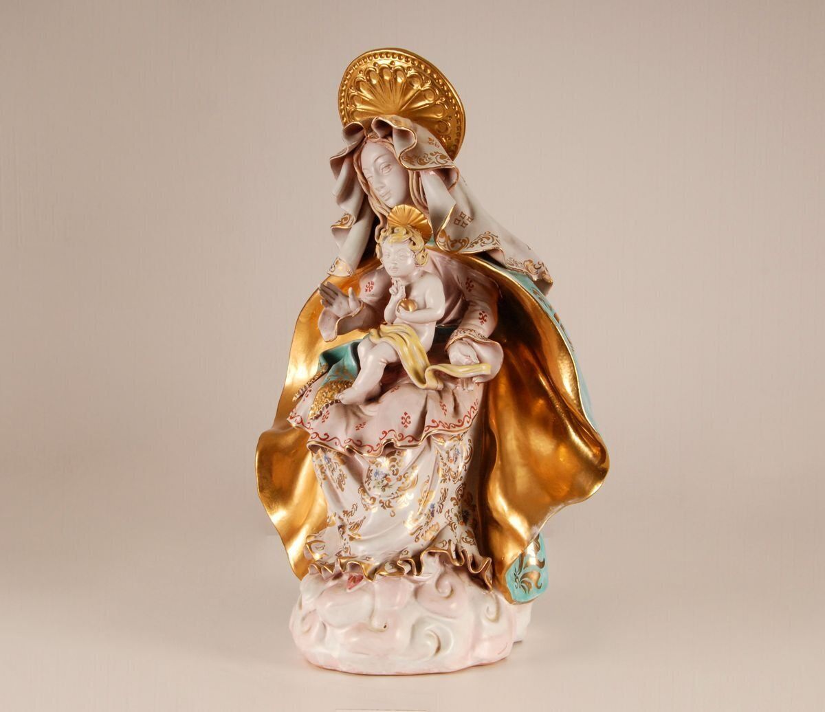 Mid Century Italian Madonna & Child Sculpture By Eugenio Pattarino, 1960s photo vinterior