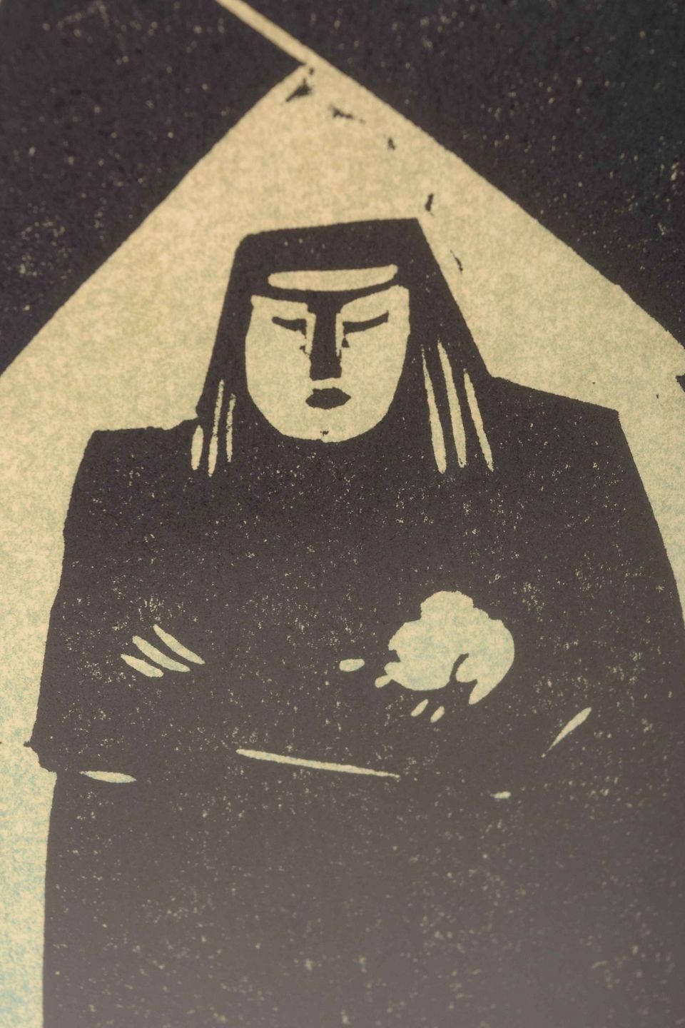 åke Holm. Woodcut On Paper With Biblical Motif. Dated 1950. photo for sale