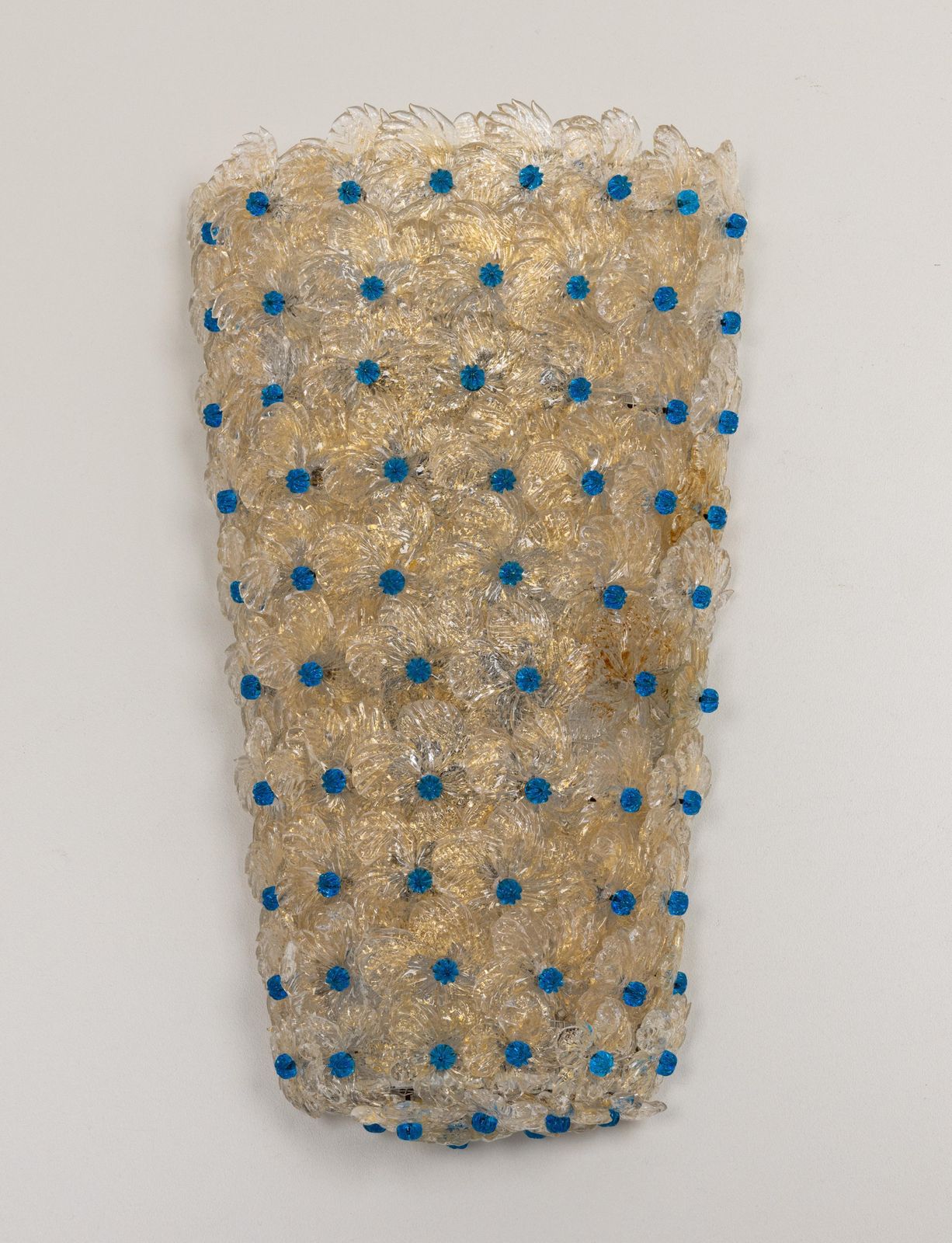 Large Murano Glass Wall Sconce By Barovier & Toso, Italy, 1970s photo for sale