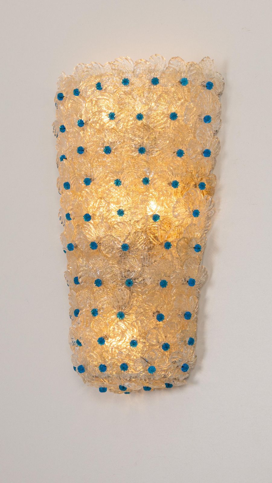 photo for sale Large Murano Glass Wall Sconce By Barovier & Toso, Italy, 1970s