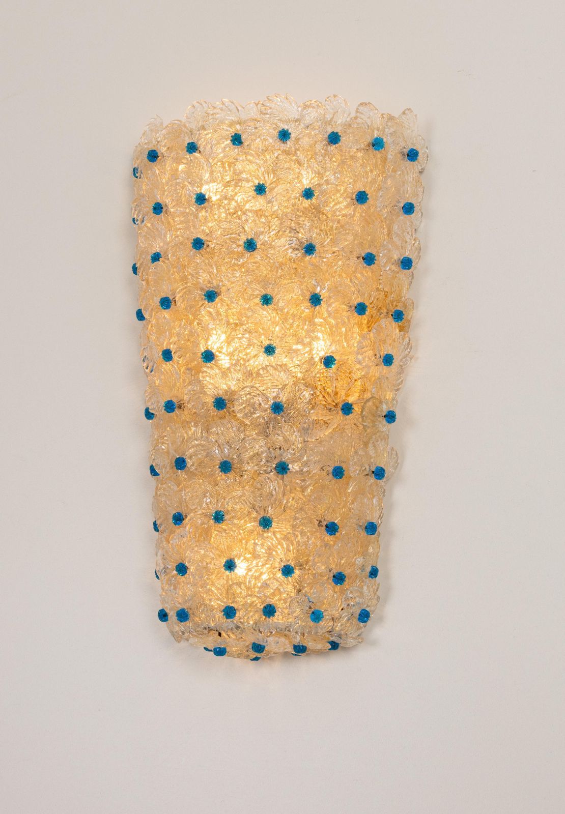 Lighting Large Murano Glass Wall Sconce By Barovier & Toso, Italy, 1970s photo