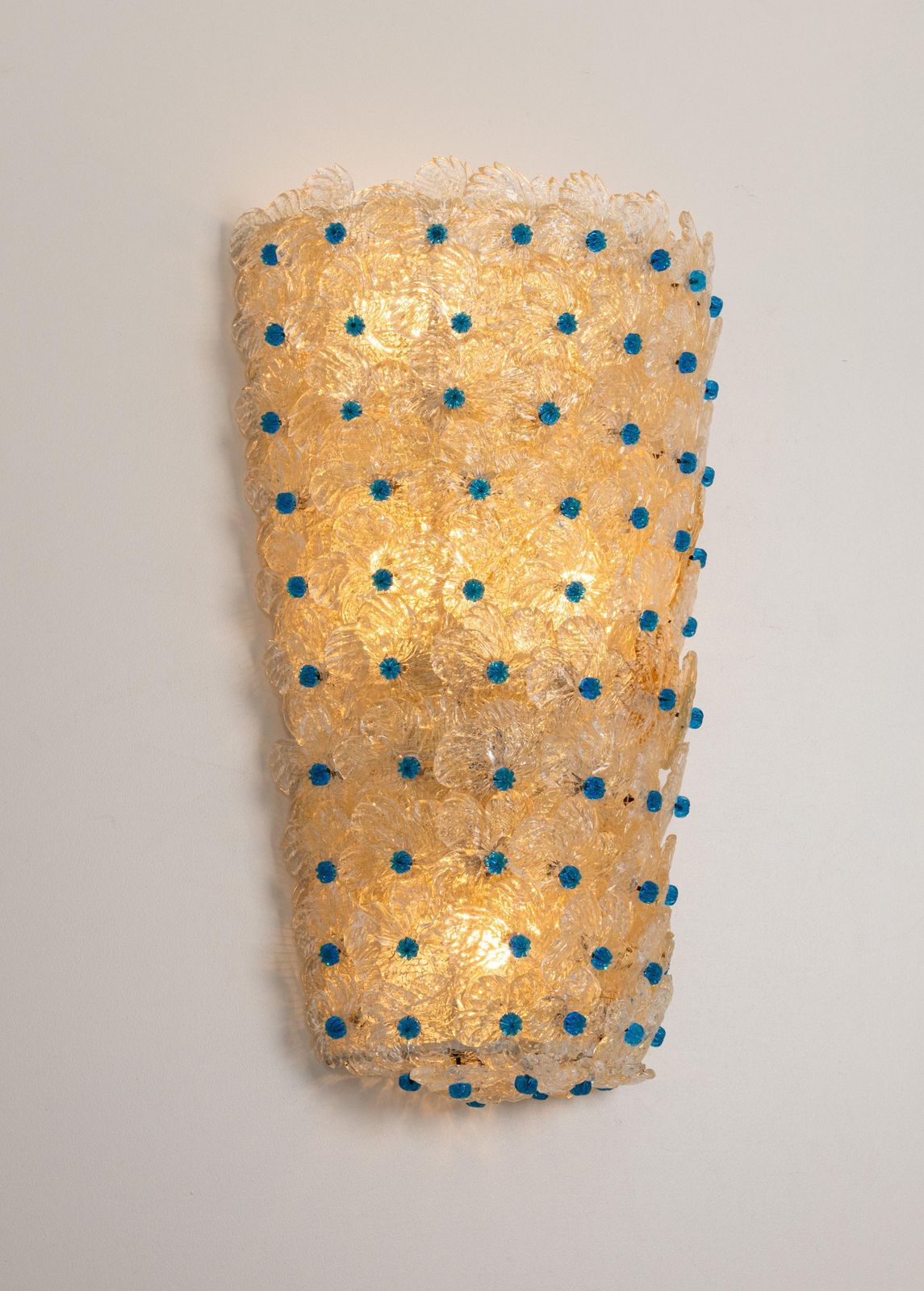 1237.0 Large Murano Glass Wall Sconce By Barovier & Toso, Italy, 1970s photo