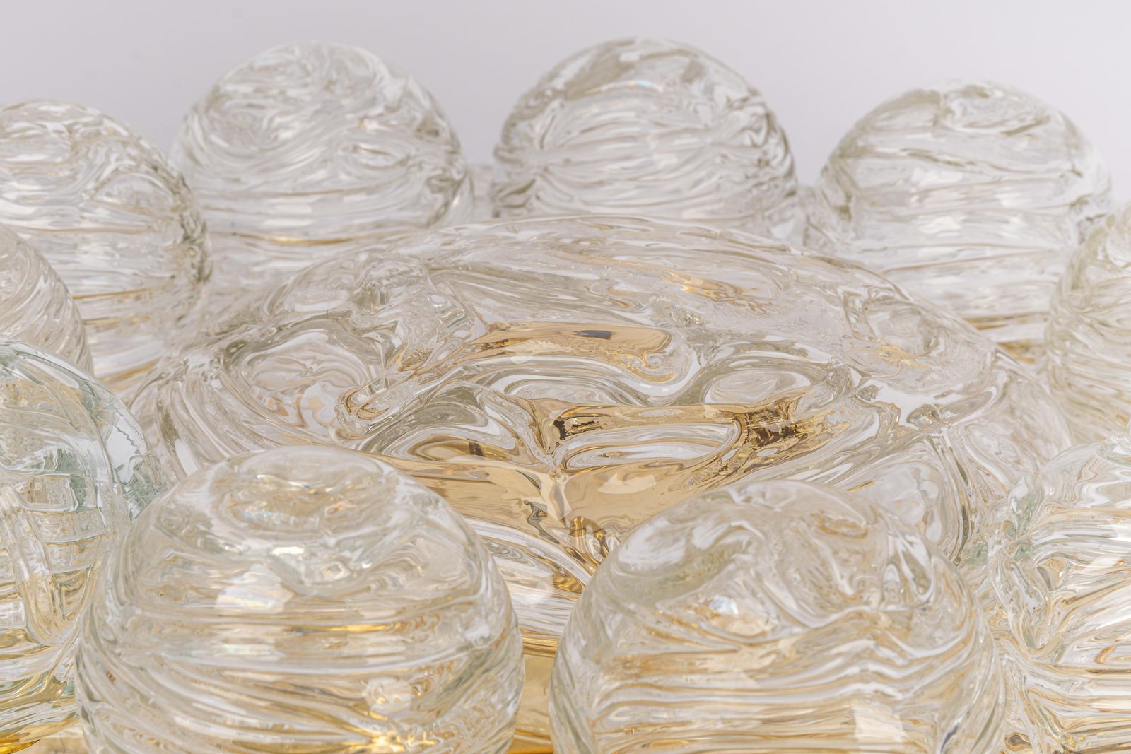 photo furniture Spectacular Sputnik Flush Mount Glass Snow Balls By Doria, Germany, 1970s