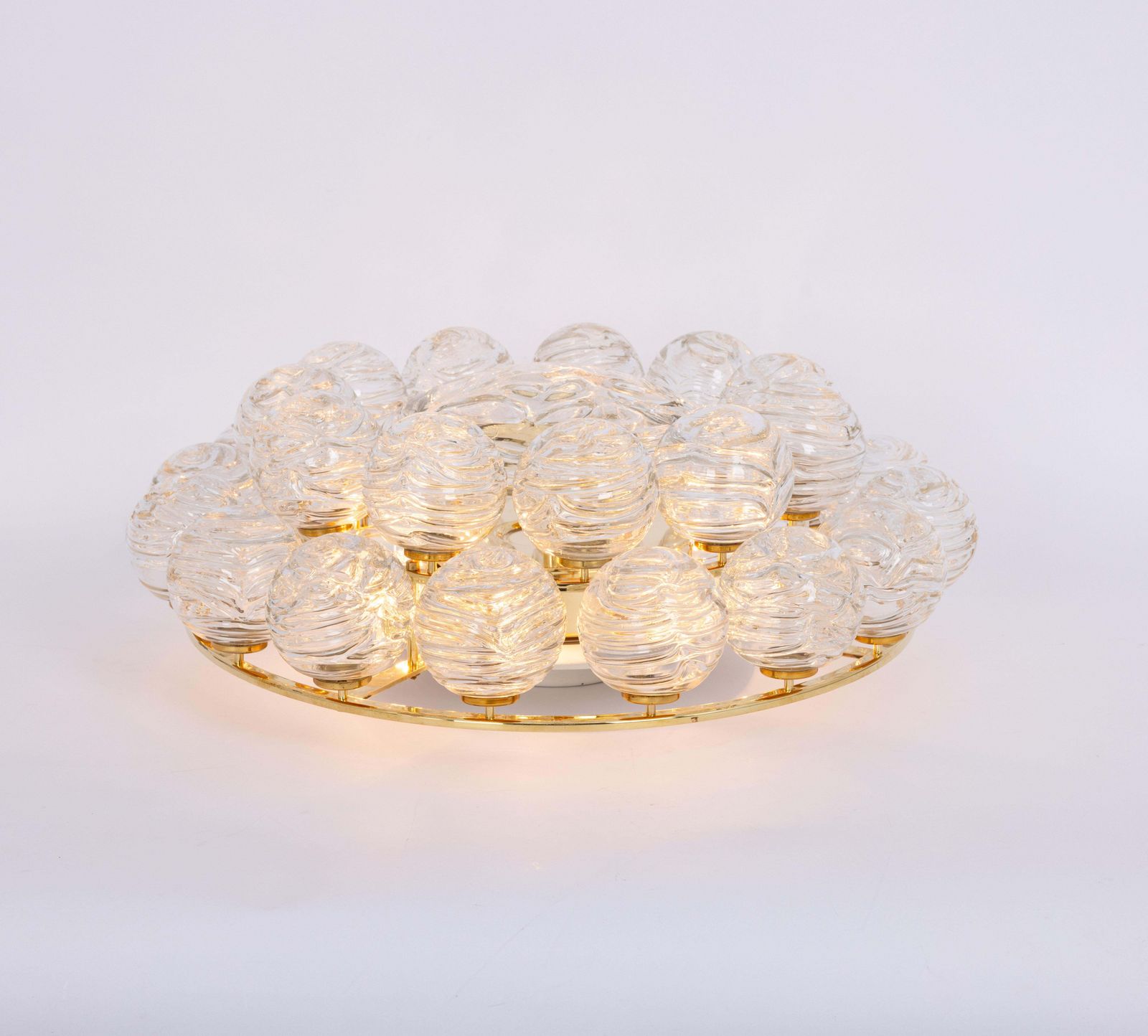 2125.0 Spectacular Sputnik Flush Mount Glass Snow Balls By Doria, Germany, 1970s photo