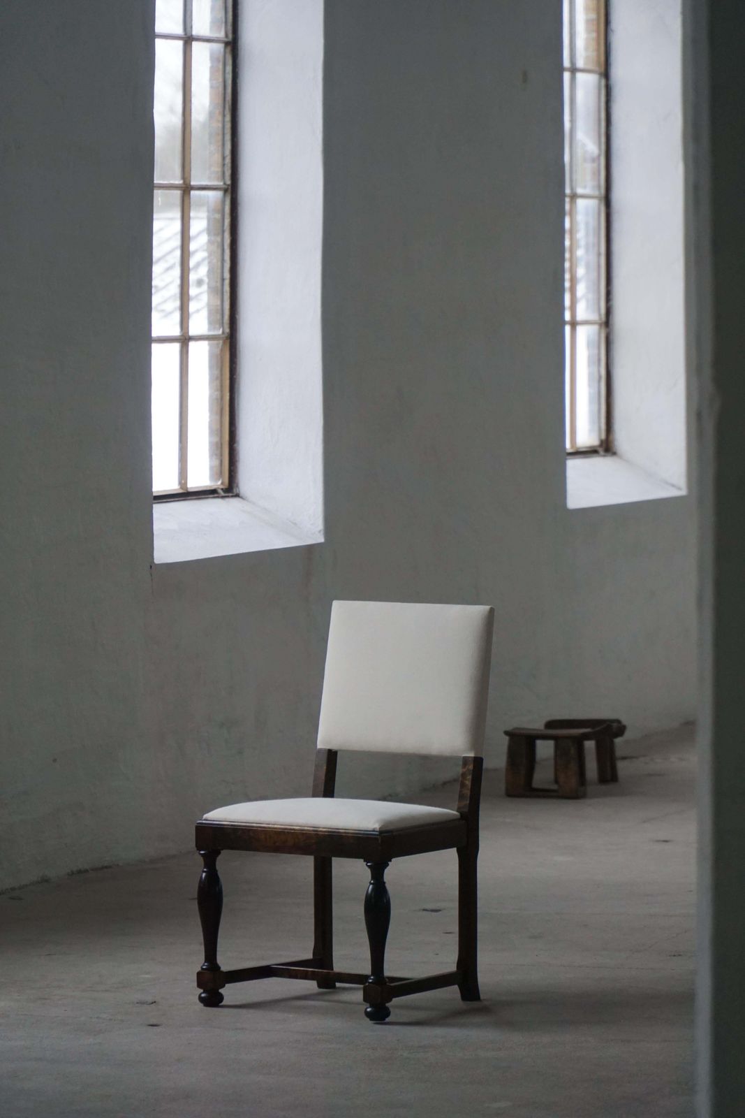 Set Of 6 Swedish Grace Dining Chairs In Birch & New Upholstery, 1920s photo Furniture