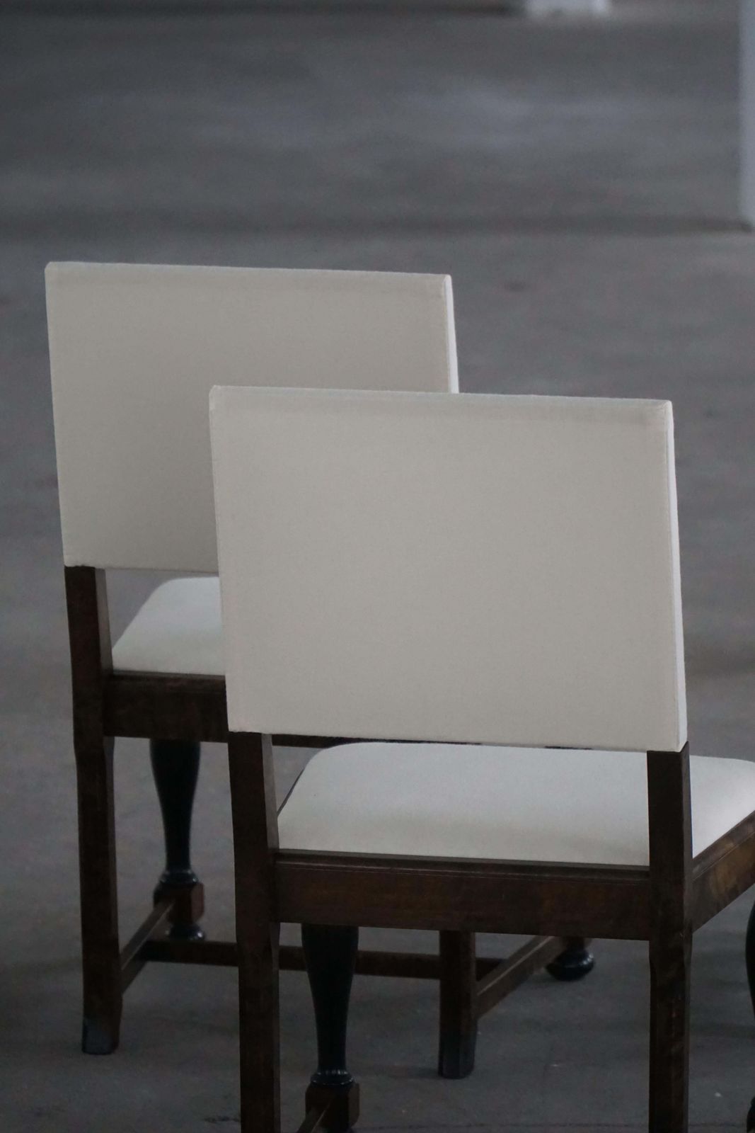 photo vintage Set Of 6 Swedish Grace Dining Chairs In Birch & New Upholstery, 1920s