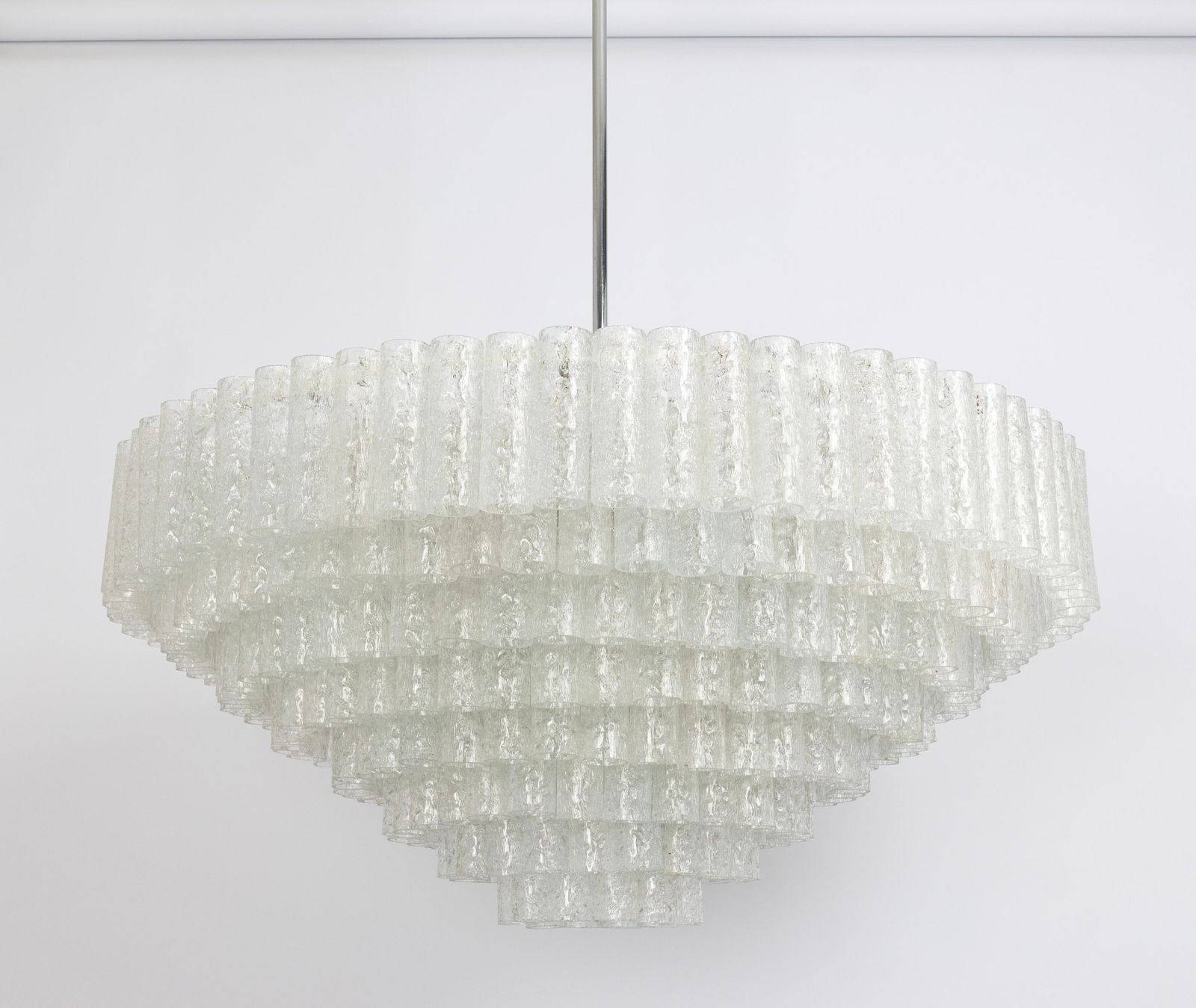 Extra Large Doria Ice Glass Tubes Chandelier, Germany, 1960s photo 5656.0