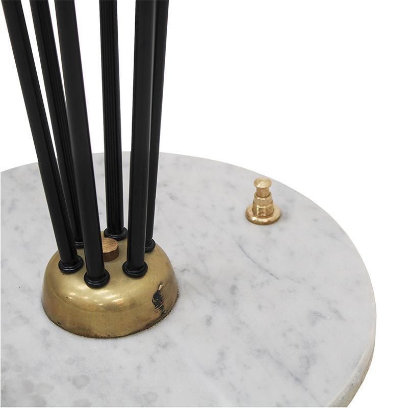 photo furniture Mid Modern Stilnovo Floor Lamp, Black Iron & Marble, Italian Design, 1950s