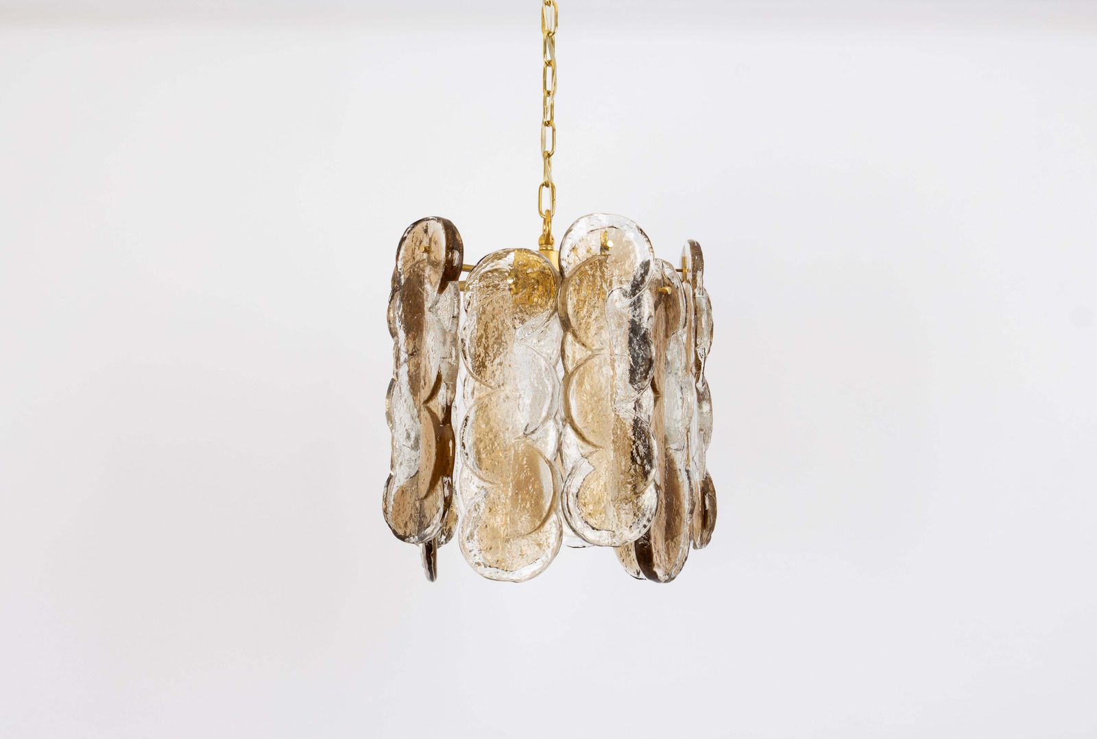1 Of 2 Murano Smoked Glass Chandelier Citrus By Kalmar, Austria, 1970s photo buy