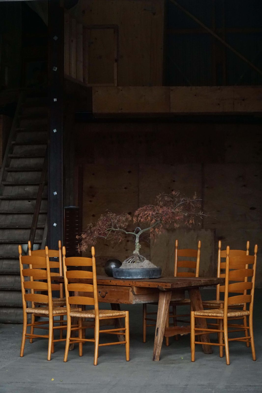 Set Of 8 Italian Modern Dining Chairs, Beech With Woven Seats, 1960s photo furniture