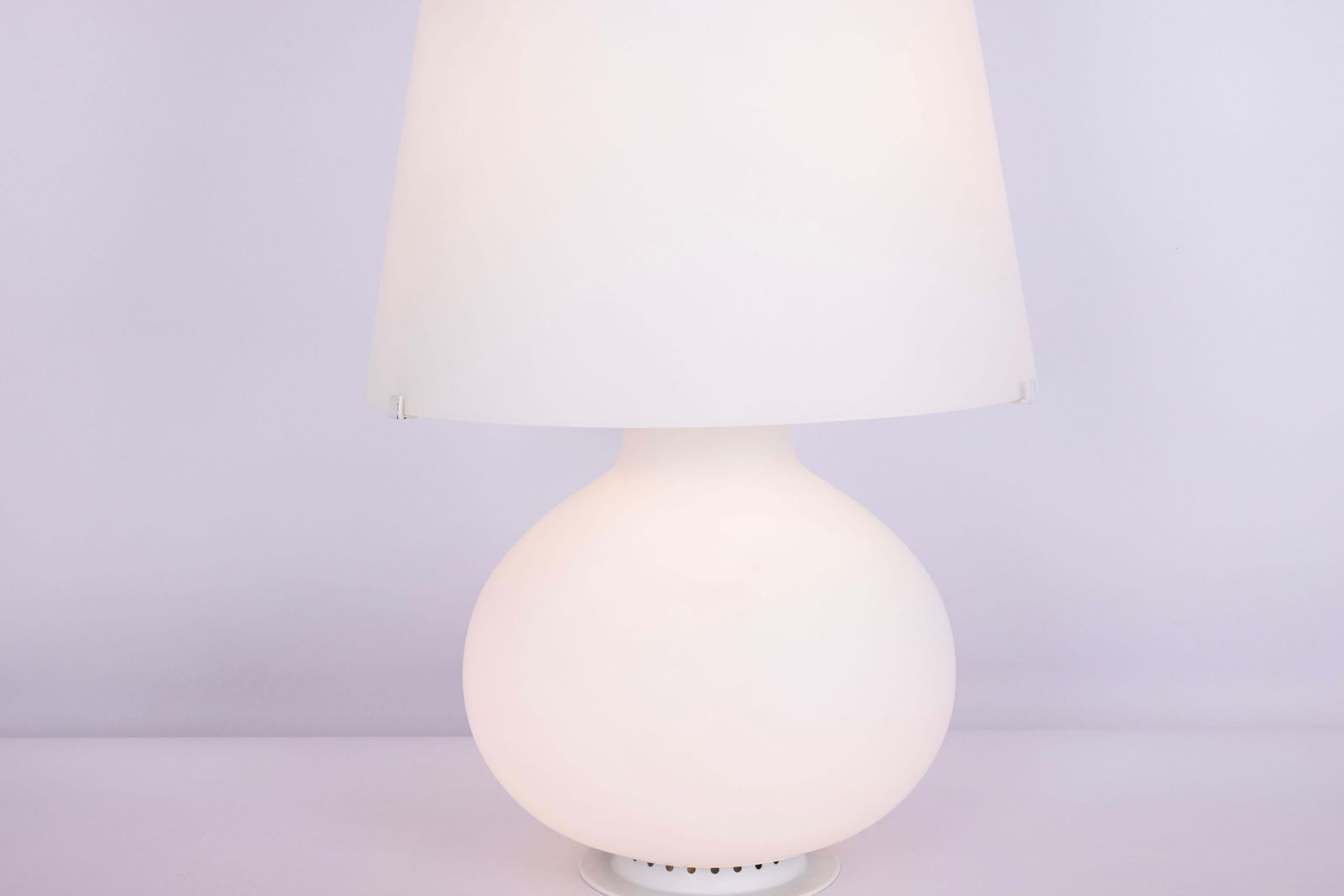 1691.0 Stunning Large Glass Table Lamps By Fontana Arte, Italy , 1980s photo