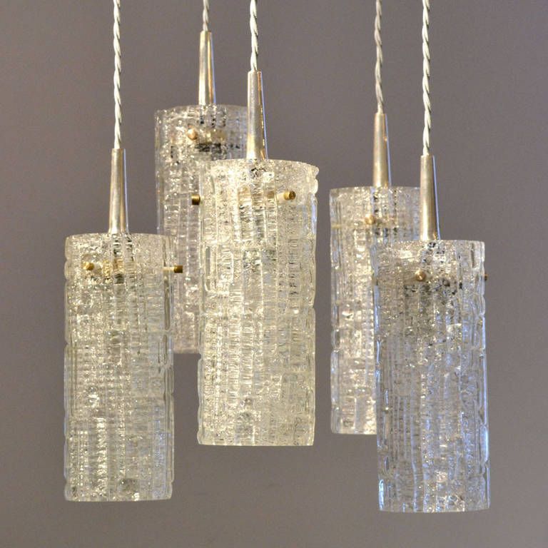 Five Tiered Glass Chandelier By Kalmar photo Lighting