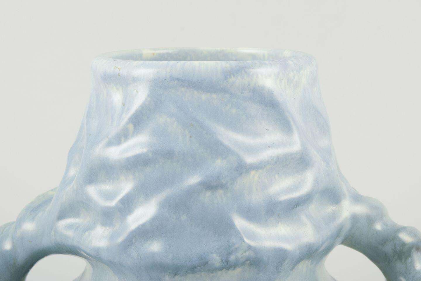 Höganäs, Sweden. Large Art Nouveau Ceramic Vase With Two Handles. Approx. 1900 photo Home Decor